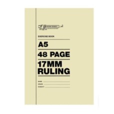 Exercise Book A5 48 Page 17Mm Line