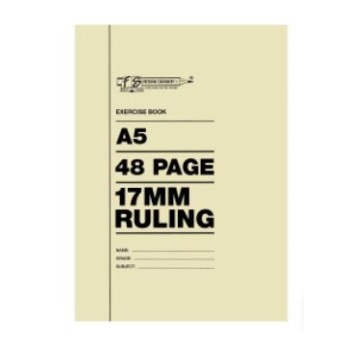 Exercise Book A5 48 Page 17Mm Line