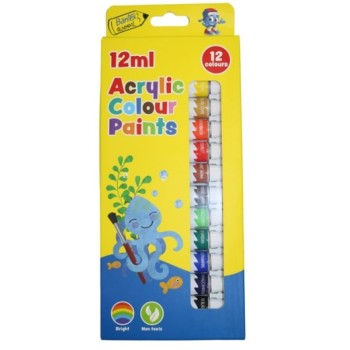 Acrylic Paint Bantex - Set Of 12 x 12ml