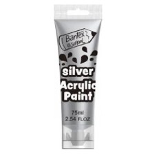 Acrylic Paint Bantex - Metallic Silver 75ml