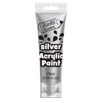 Acrylic Paint Bantex - Metallic Silver 75ml