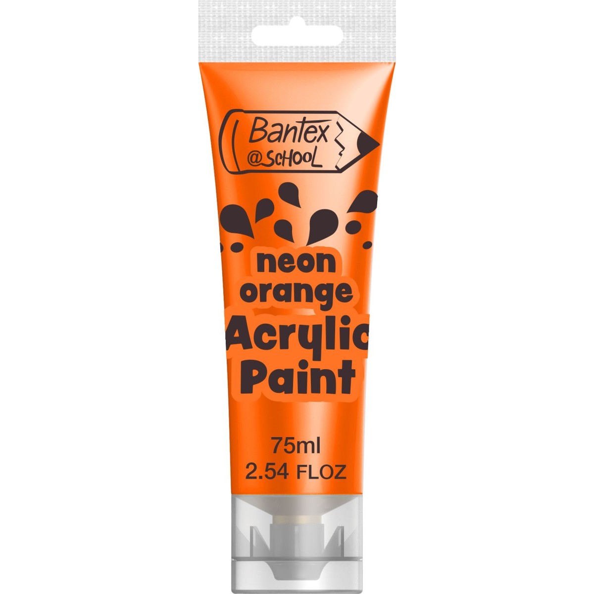 Acrylic Paint Bantex - Neon Orange 75ml
