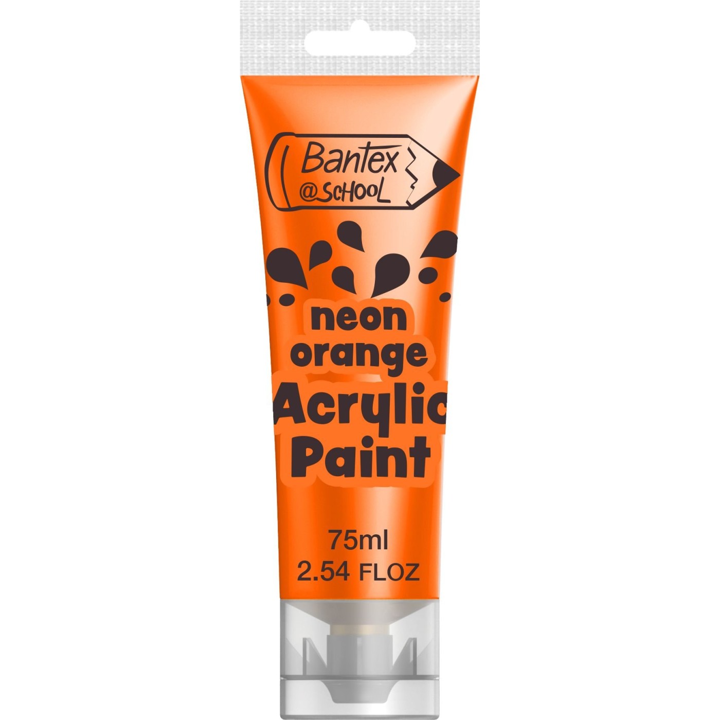 Acrylic Paint Bantex - Neon Orange 75ml