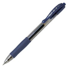 Pilot G2 Gel Ink Pen Medium Blue Black 0.7Mm