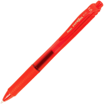 Pentel Energelx Metal Tip 1.0Mm Red