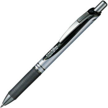 Pentel Energel Metal Tip Pen 0.7Mm - Black