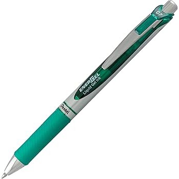Pentel Energel Metal Tip Pen 0.7Mm - Green