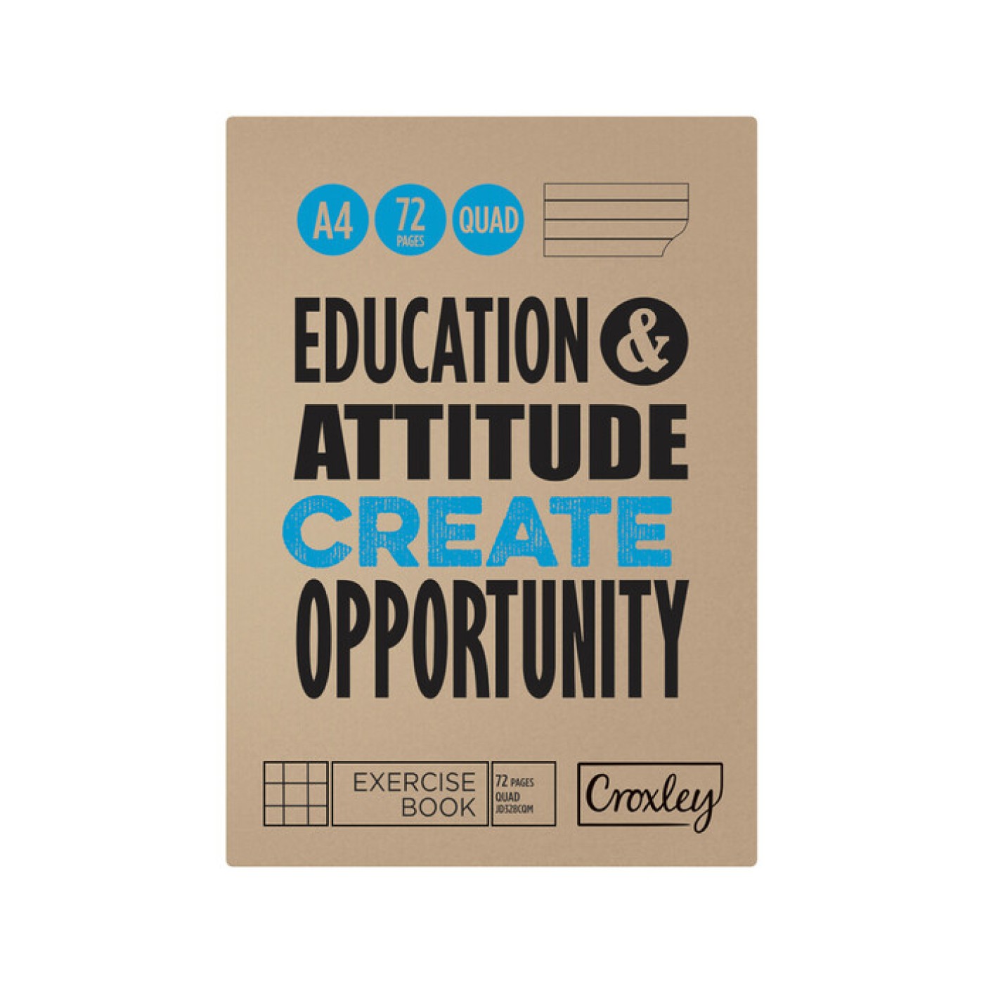Croxley Exercise Book A4 72Pg Quad/Margi