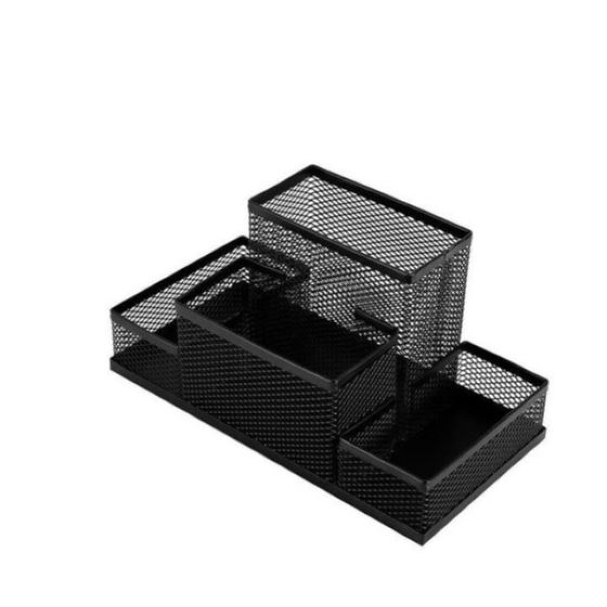 Desk Organizer Metal Mesh 4 Div Black