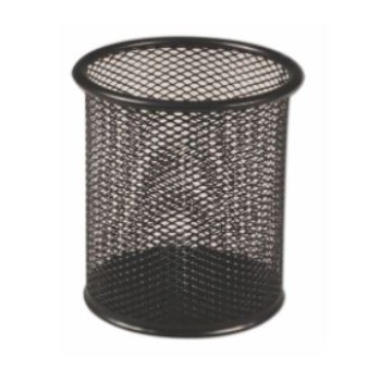 Desk Organiser Metal Mesh Pen Cup Black