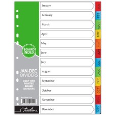 Divider Board A4 Jan-Dec Rainbow Treeline