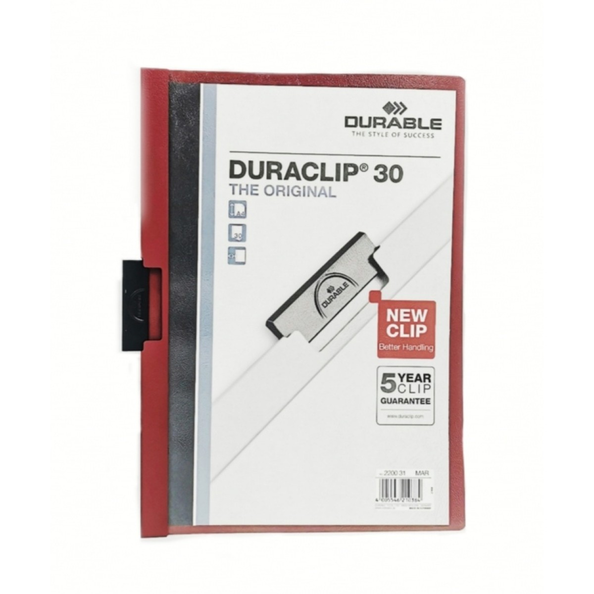 Duraclip A4 Folder 30 Page Burgundy 