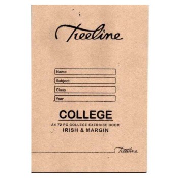 Exercise Book A5 72 Page Irish/Margin