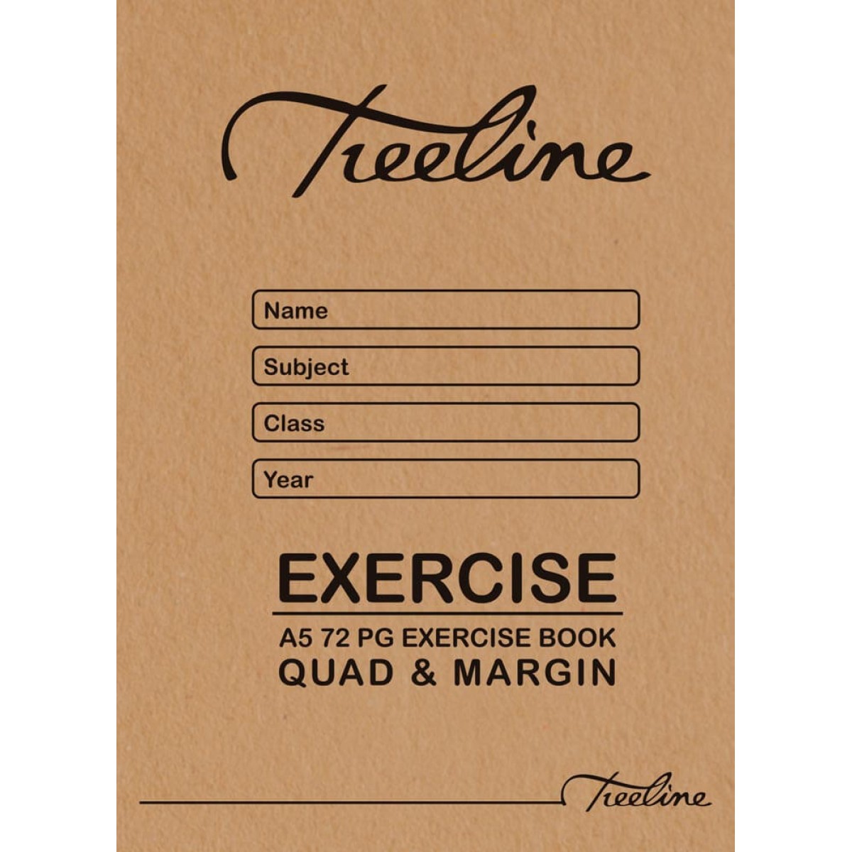 Exercise Book A5 72 Page Quad/Margin