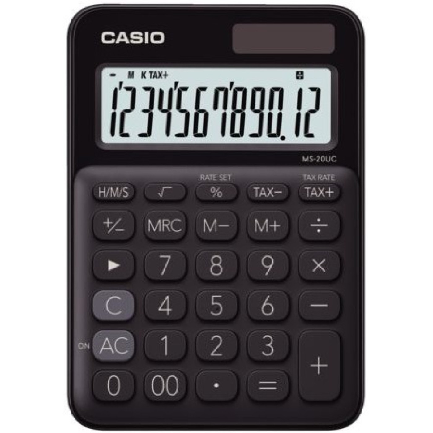 Calculator Casio MS-20UC 12 Digit - Black