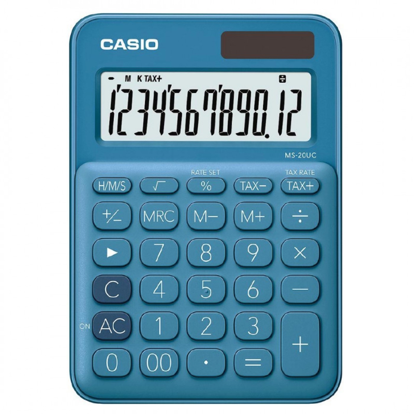 Calculator Casio MS-20UC 12 Digit - Blue