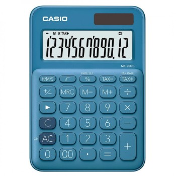 Calculator Casio MS-20UC 12 Digit - Blue
