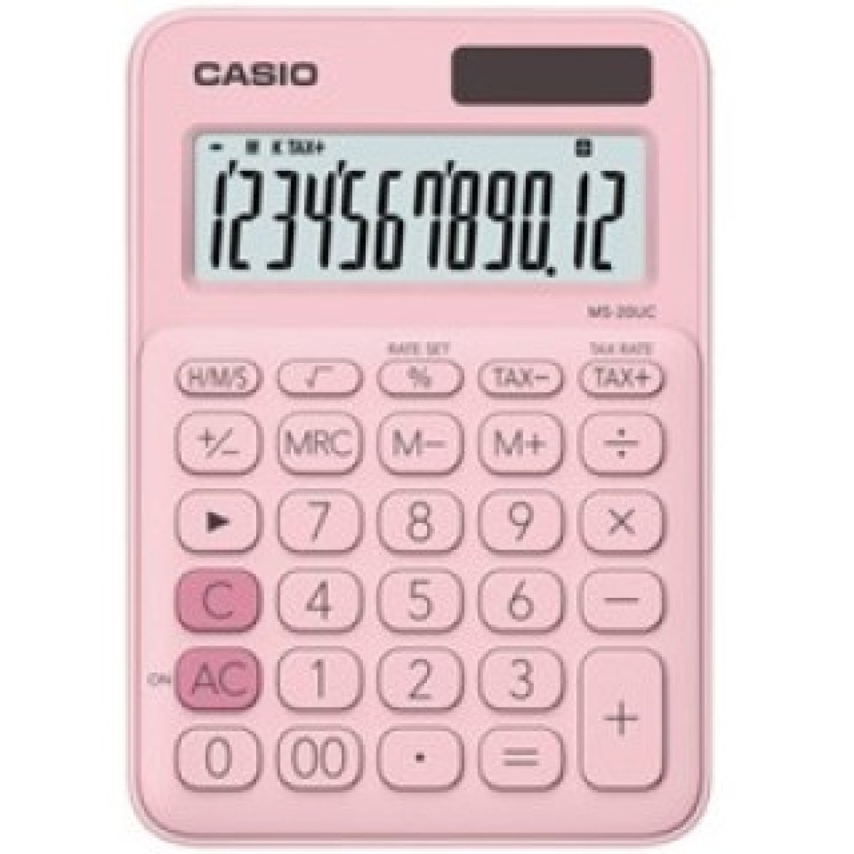 Calculator Casio MS-20UC 12 Digit - Light Pink
