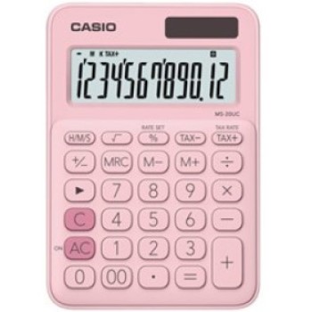 Calculator Casio MS-20UC 12 Digit - Light Pink