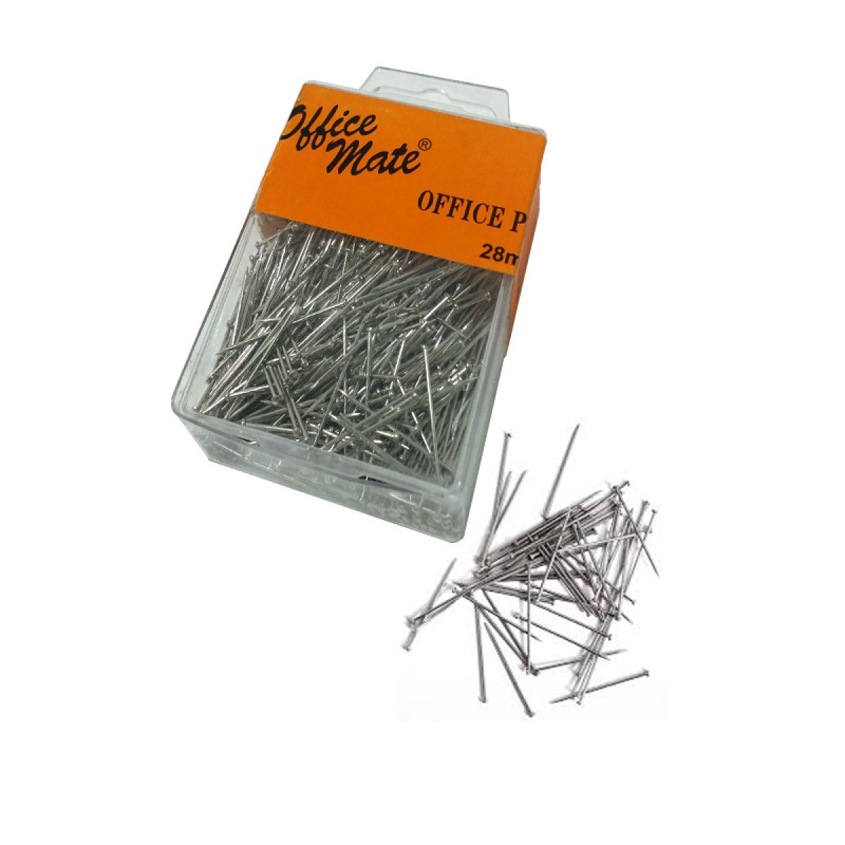 Office Pins 28Mm (100G Clear Box)