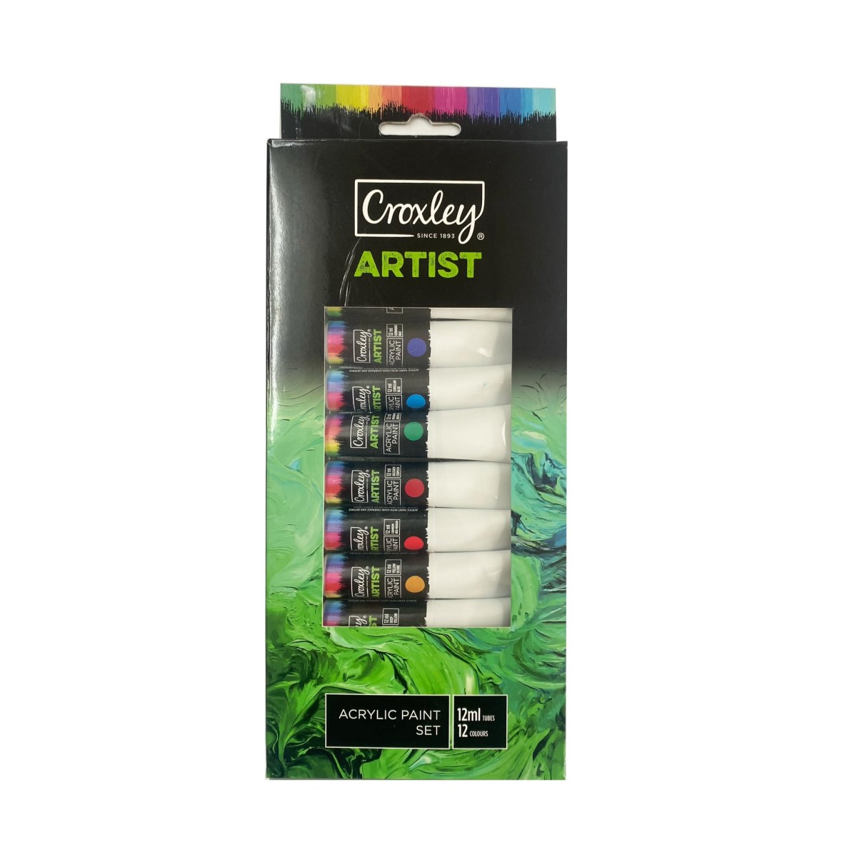 Croxley Artist Acrylic Paint - Set Of 12 x 12ml