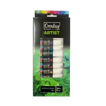 Croxley Artist Acrylic Paint - Set Of 12 x 12ml