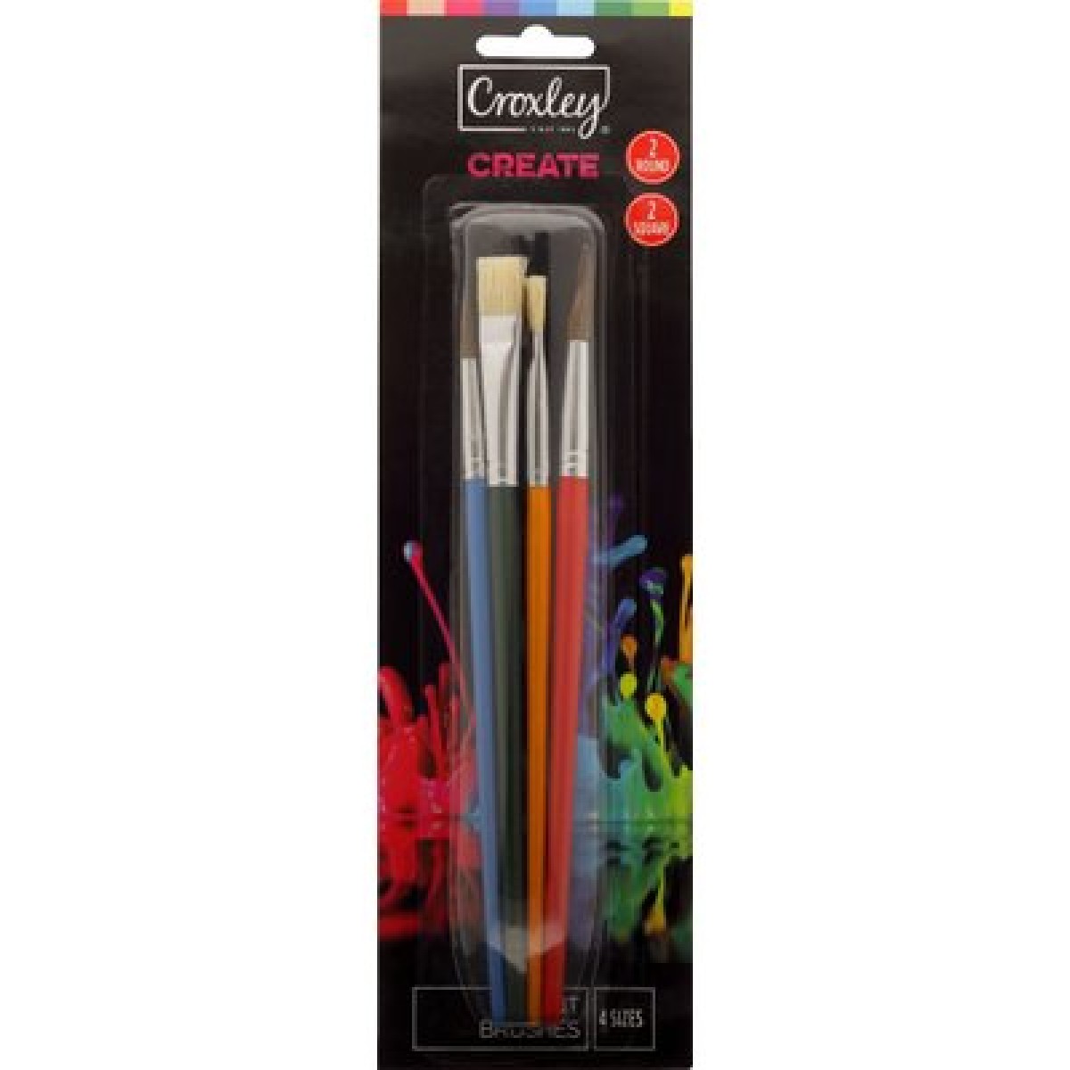 Paintbrush - Croxley Create 4 Piece Assorted