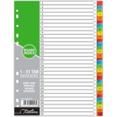 Divider Board A4 Numbered 1-31 Rainbow