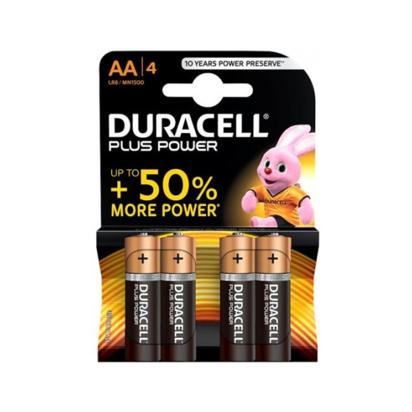 Batteries Duracell Aa Plus Power 4'S
