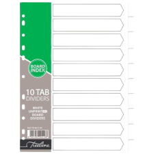 Divider Board A4 10 Tab White Non Progressive