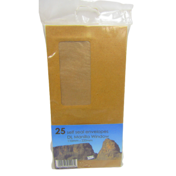 Envelopes Dl Manilla Window Ss