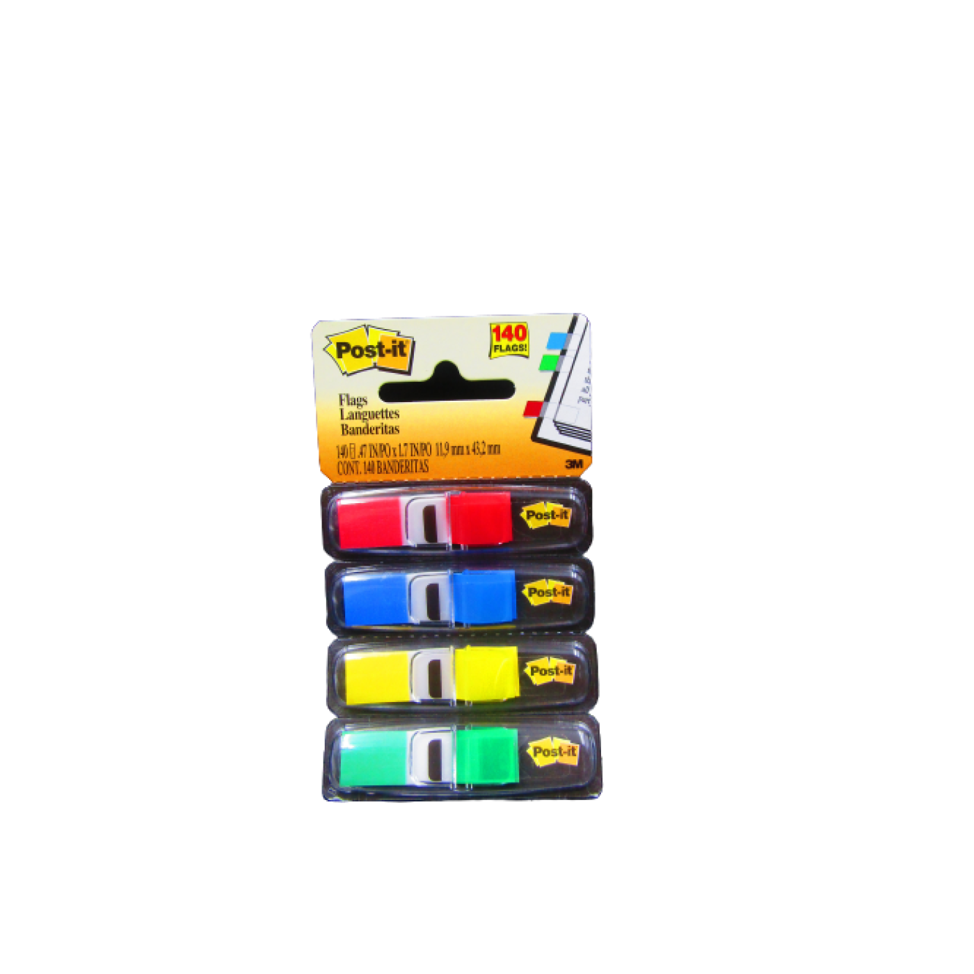Post-It Flags 3M 4 Assorted Col Neon