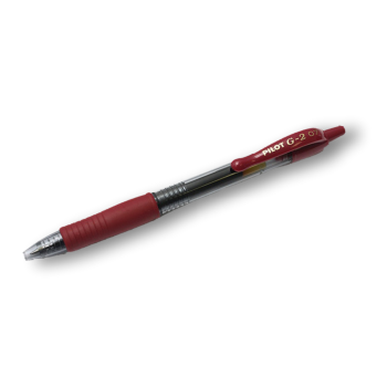 Pilot G2 Gel Ink Pen Medium Dark Red 0.7Mm