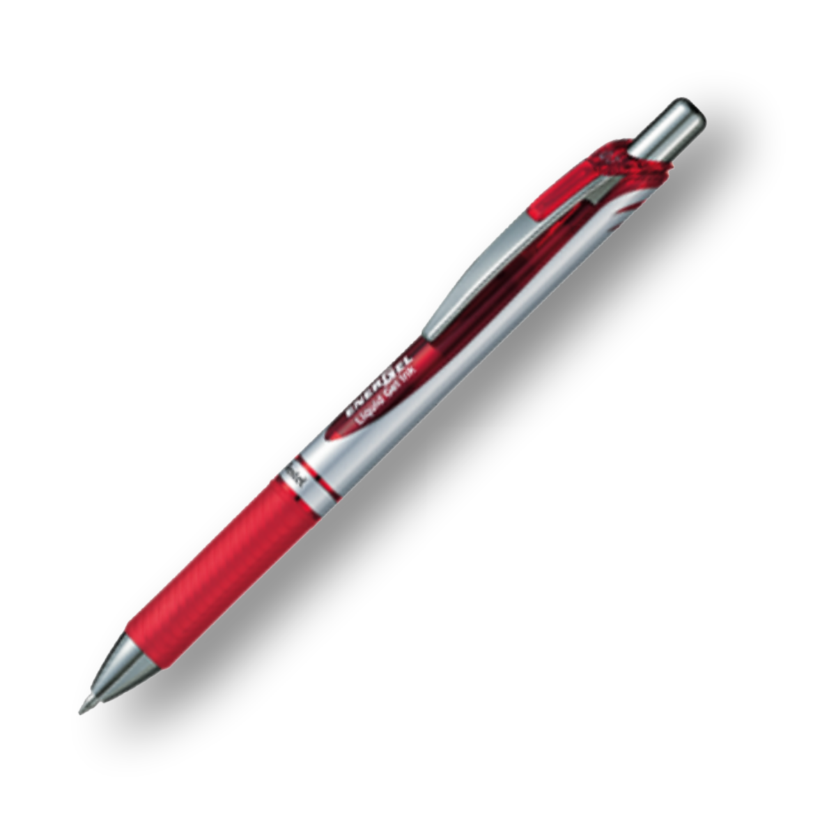 Pentel Energel Metal Tip Pen 0.7Mm - Red