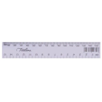 Ruler 15cm Treeline Clear